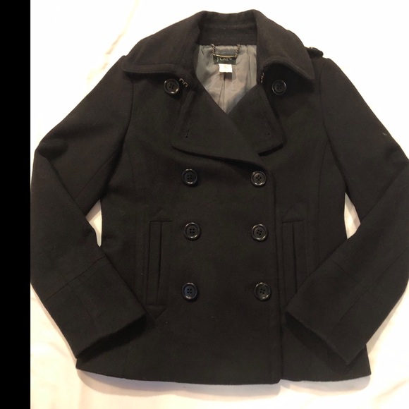 J. Crew Jackets & Blazers - J.Crew Black Peacoat⭐️BEAUTIFUL!!